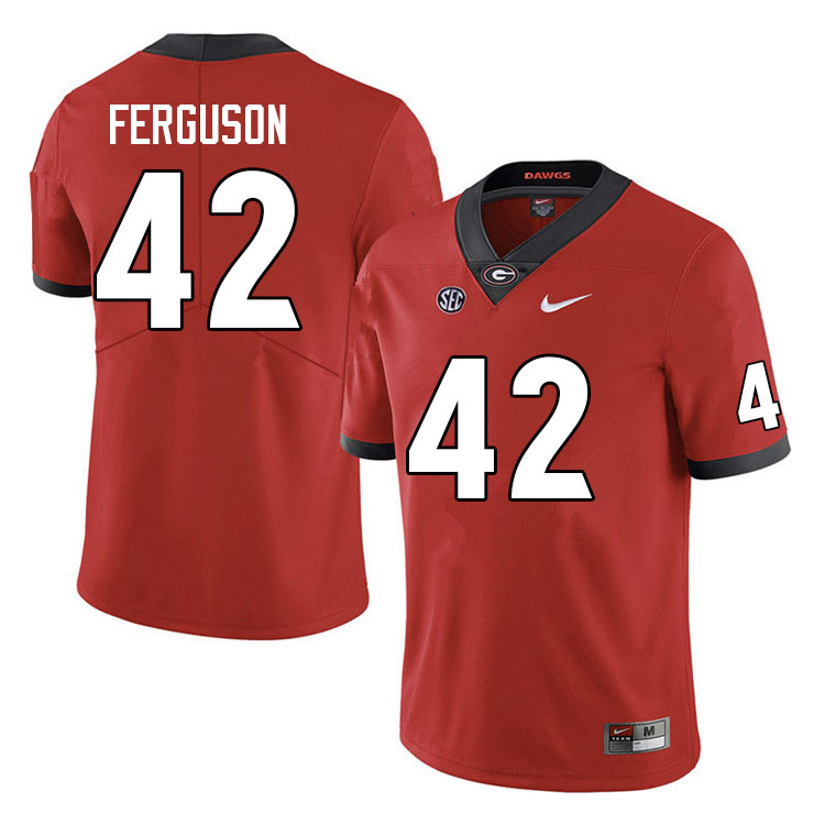 Men #42 Tauheed Ferguson Georgia Bulldogs College Football Jerseys Sale-Red Anniversary - Click Image to Close
